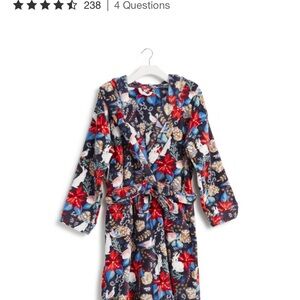 Festive Floral and Animal Print Scarf